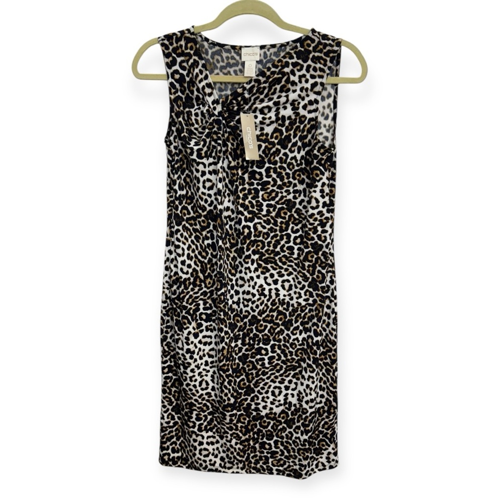 Chico's Women’s Leopard Print Sleeveless Dress Size (Chico 0) *2216